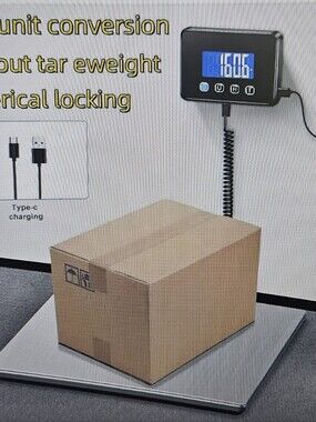 Digital Postal/Shipping Scale with Blue Backlit Display - Black
